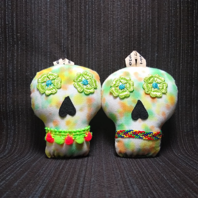 Plush Sugar Skull Ornament Set